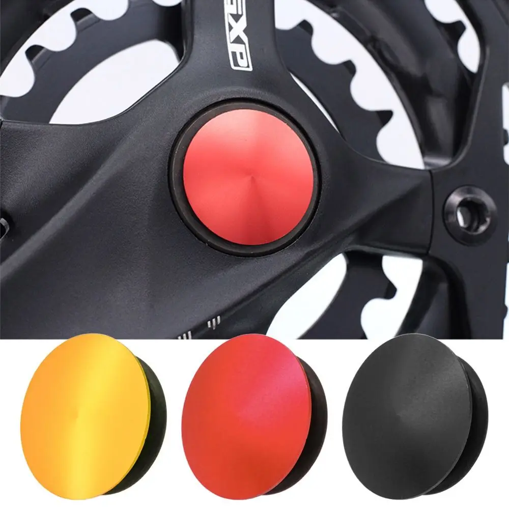 1pcs Durable Dust-Proof Aluminum Alloy MTB Foldable Bike One Hollow Disc Cover Crank Cap Bicycle Teeth Plate Crankset Plug Screw