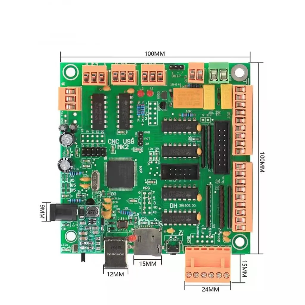 MK2 100Khz 4 axis controller board Instead of Mach3 4 axis interface CNC controller MK2 CNC USB board for Stepper motor / Servo