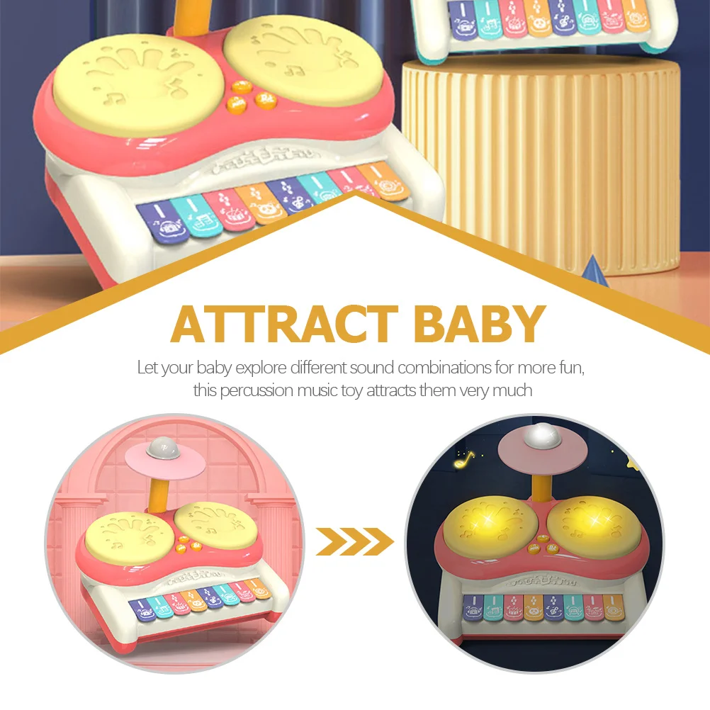 Musical Drum Premium Percussion Instrument For Kids With Light Sound Toddler Baby Educational Plaything Musical Instrument