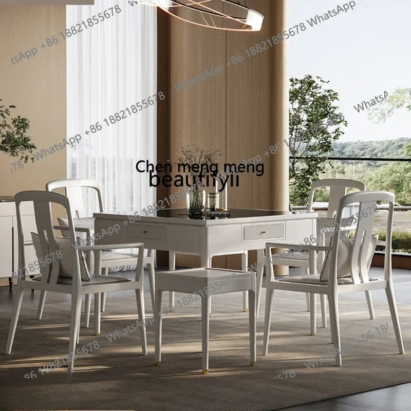 M178 A Dalbergia Hupeana Solid Wood Mahjong Machine Dining Table Dual-Use Plastic Products (Flower Pots) Bass Home