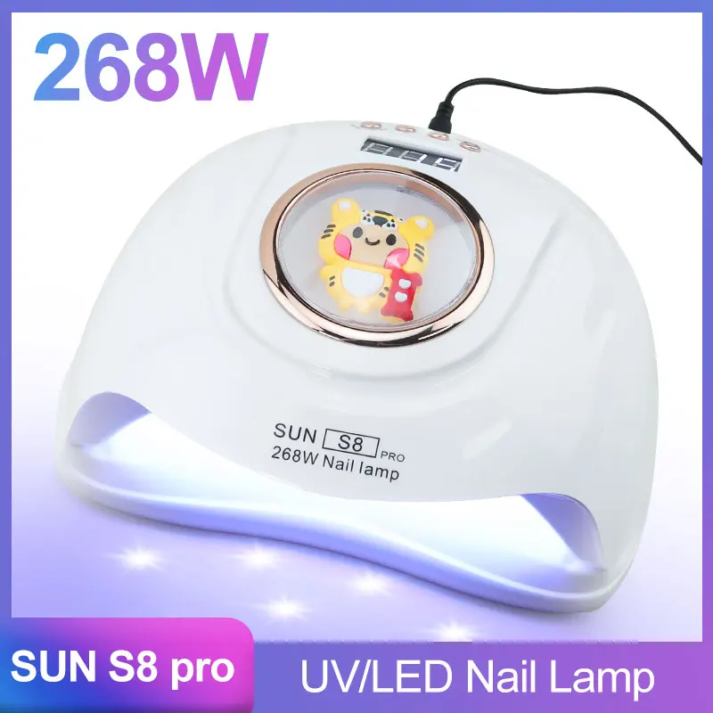 SUN S8 lampada per unghie a LED UV 268W per asciugare l'essiccatore per smalto Gel per unghie con sensore di movimento potente lampada professionale per salone di Manicure