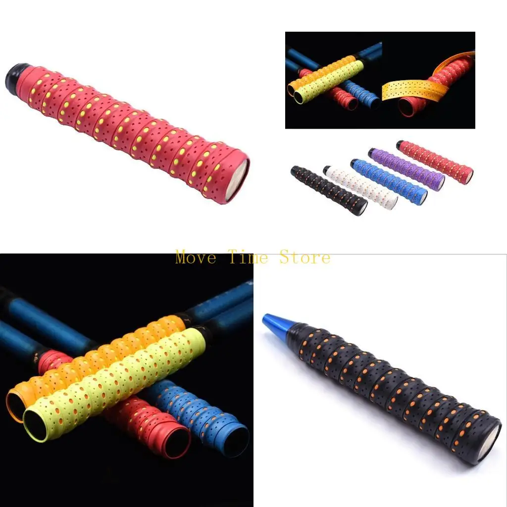 

92ME Новая ручка для ракетки, противоскользящая перфорированная супервпитывающая ручка для тенниса, бадминтона