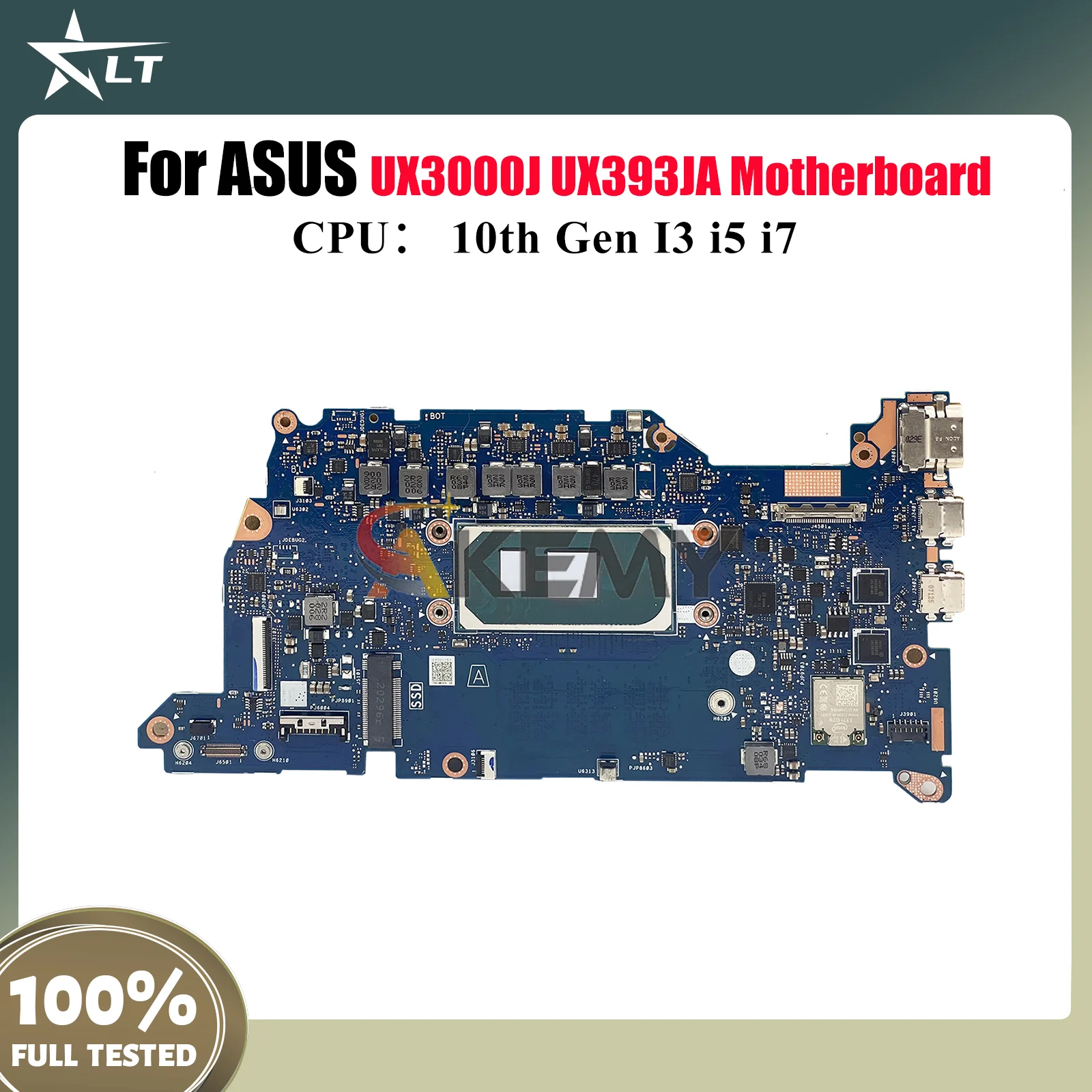 

UX393JA Laptop Motherboard For ASUS ZenBook UX393JA UX393J UX3000J Notebook Mainboard With 10th Gen I3 i5 i7 100% tests OK stk