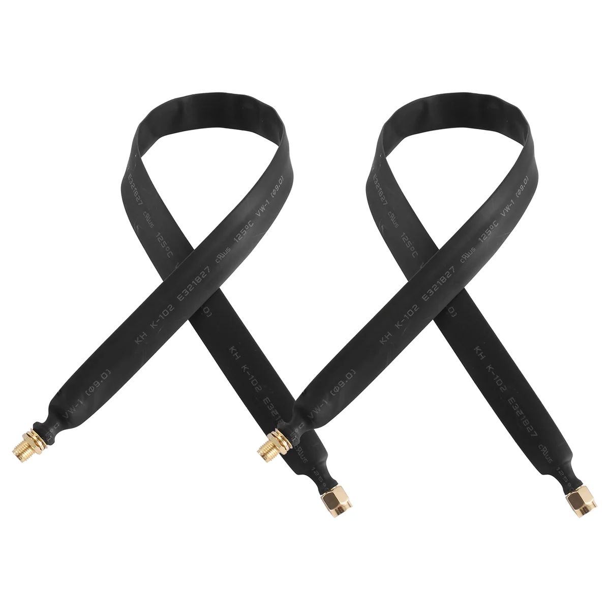 AAAE 2 Pcs LoRa Flat Cable SMA Male to SMA Female Window and Door Feed Thru Coaxial Cable Extension Adapter for LoRa WiFi