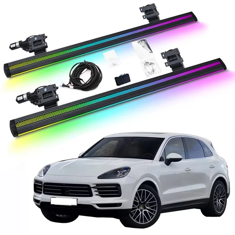 

LED Colorful Lighting Electric Power Running Board Electric Side Steps for Cayenne 2008-2025
