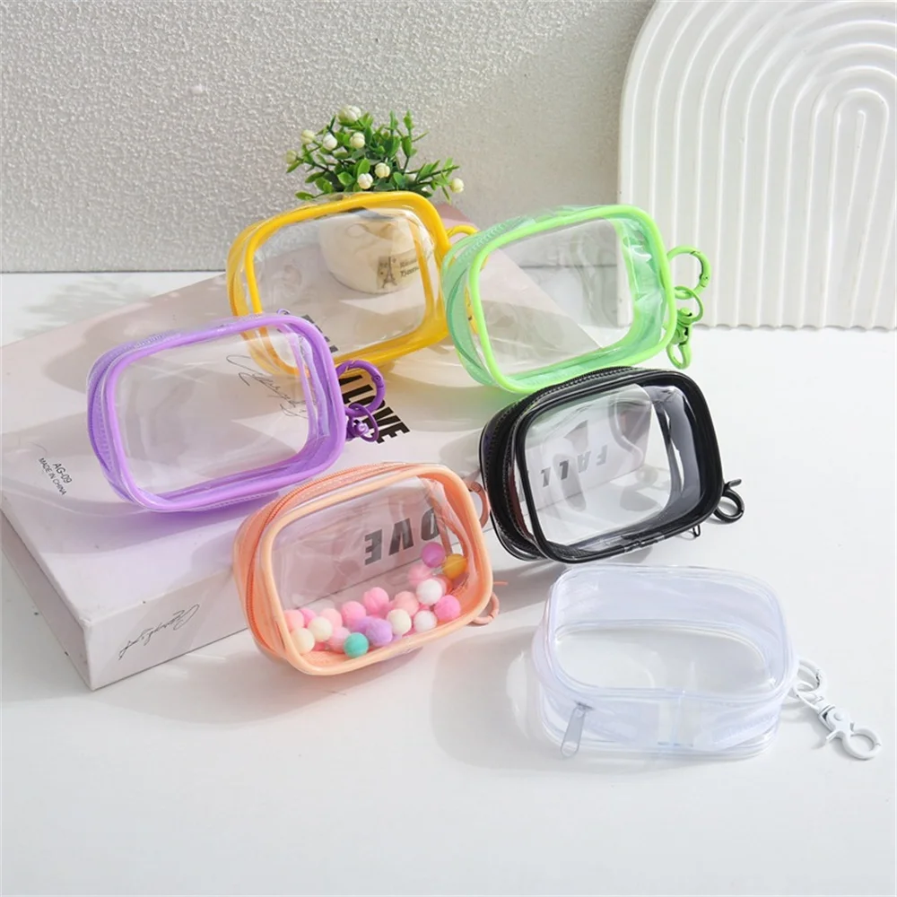 Transparent Storage Box Pouch Mystery Box Keychain Bag Storage Case Thicken Wallet Cute Doll Bag Organizer Jewelry Earphones Bag