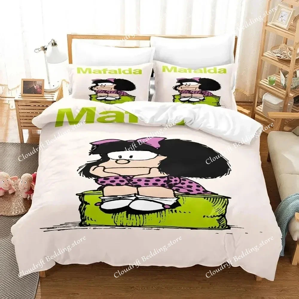 M-Mafalda Boys Bedroom Bedding Single Twin Full Queen King Size Aldult Duvetcover 3D Anime Bed Sheet Set Quilt Cover Pillowca029 6
