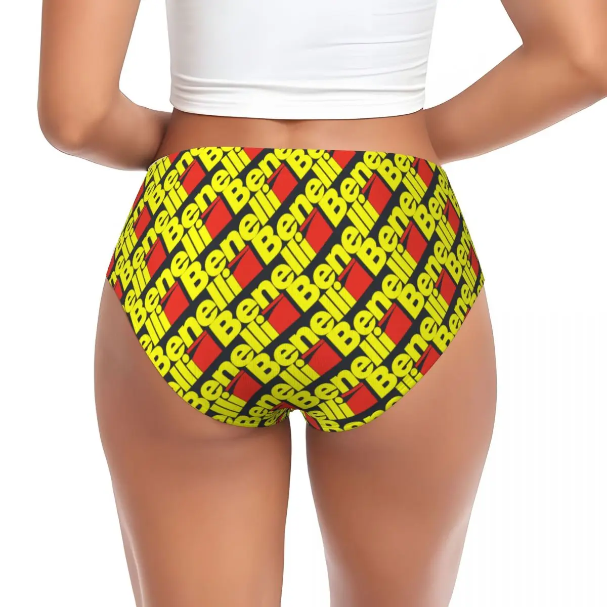 Custom Yellow Benelli Firearm Shooter Briefs Underwear Womens Comfortable Stretch Panties