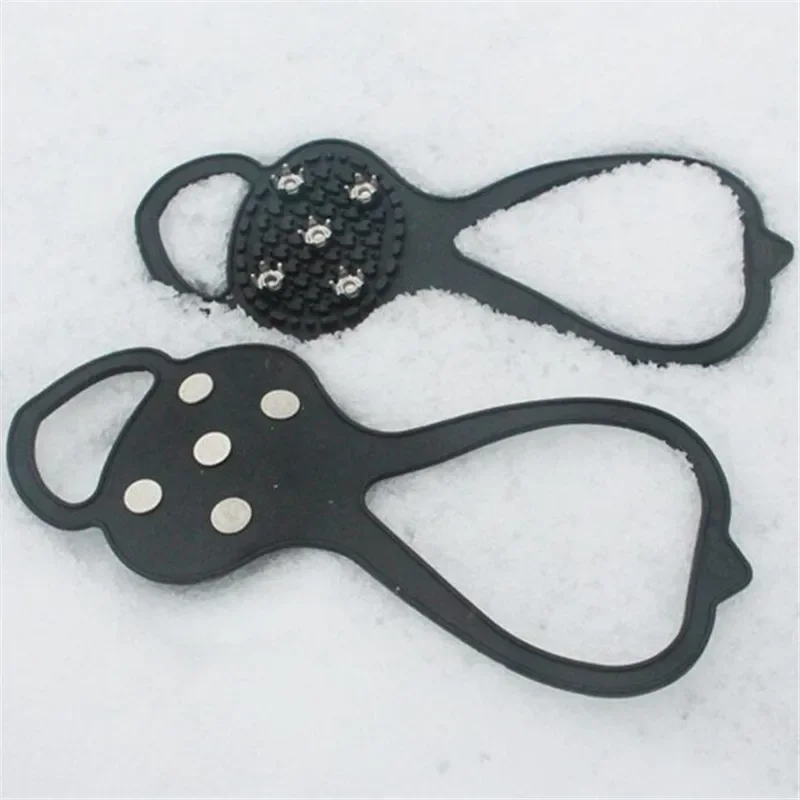 5 Teeth Snow Ice Claw Climbing Crampons Anti-Skid Ice Snow Outdoor Camping Walking Shoes Spike Grip Winter Outdoor Equipment