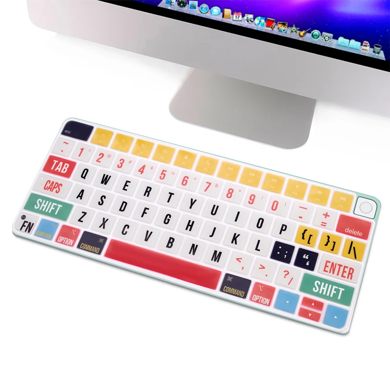 Silicone Keyboard Cover  Protector Cartoon For 2021 Apple iMac 24 Inch Euro Magic Keyboard with Touch ID A2449 M1 Chip A2450