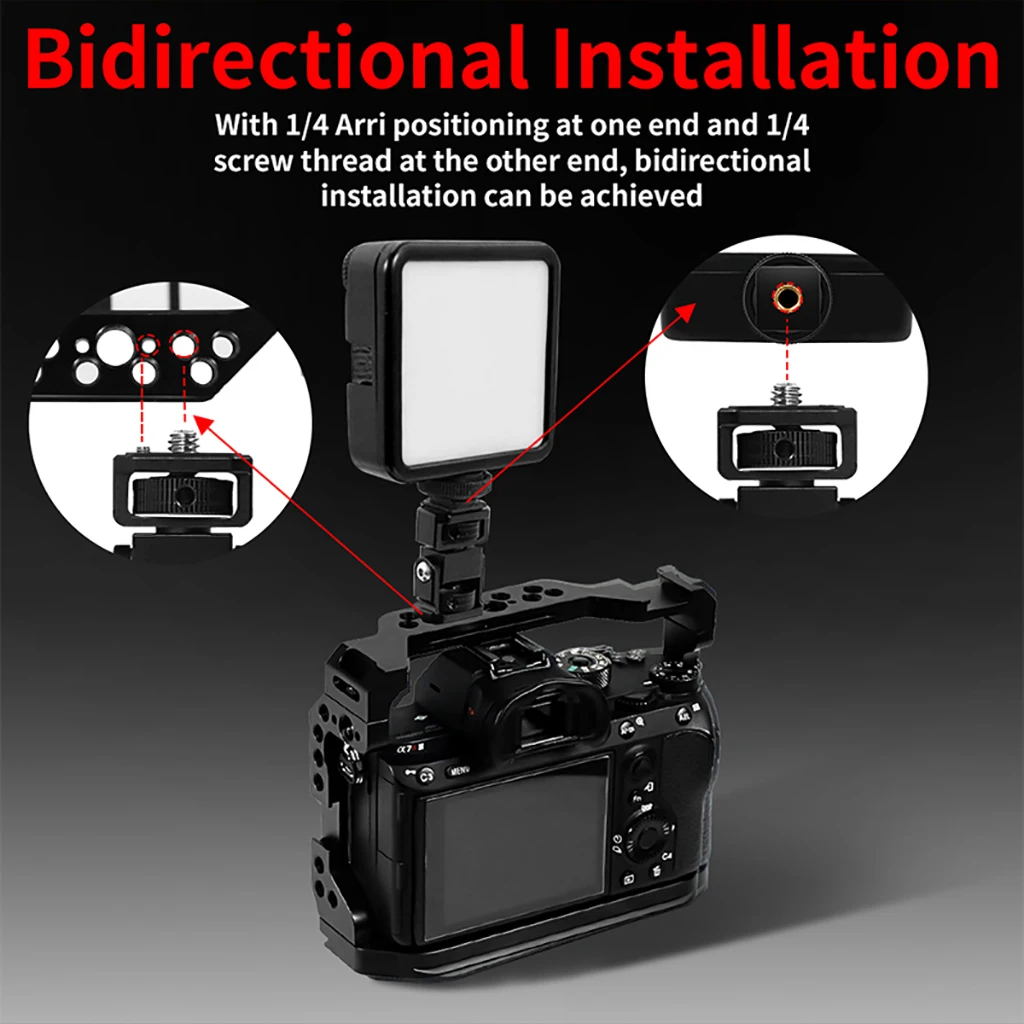 Monitor EVF Ständer Halter Kaltschuh Halterung für SLR Kamera Käfig Feld Monitor Mikrofon Blitzschuh Einstellbare Stabilisator Halterung – Detail 9