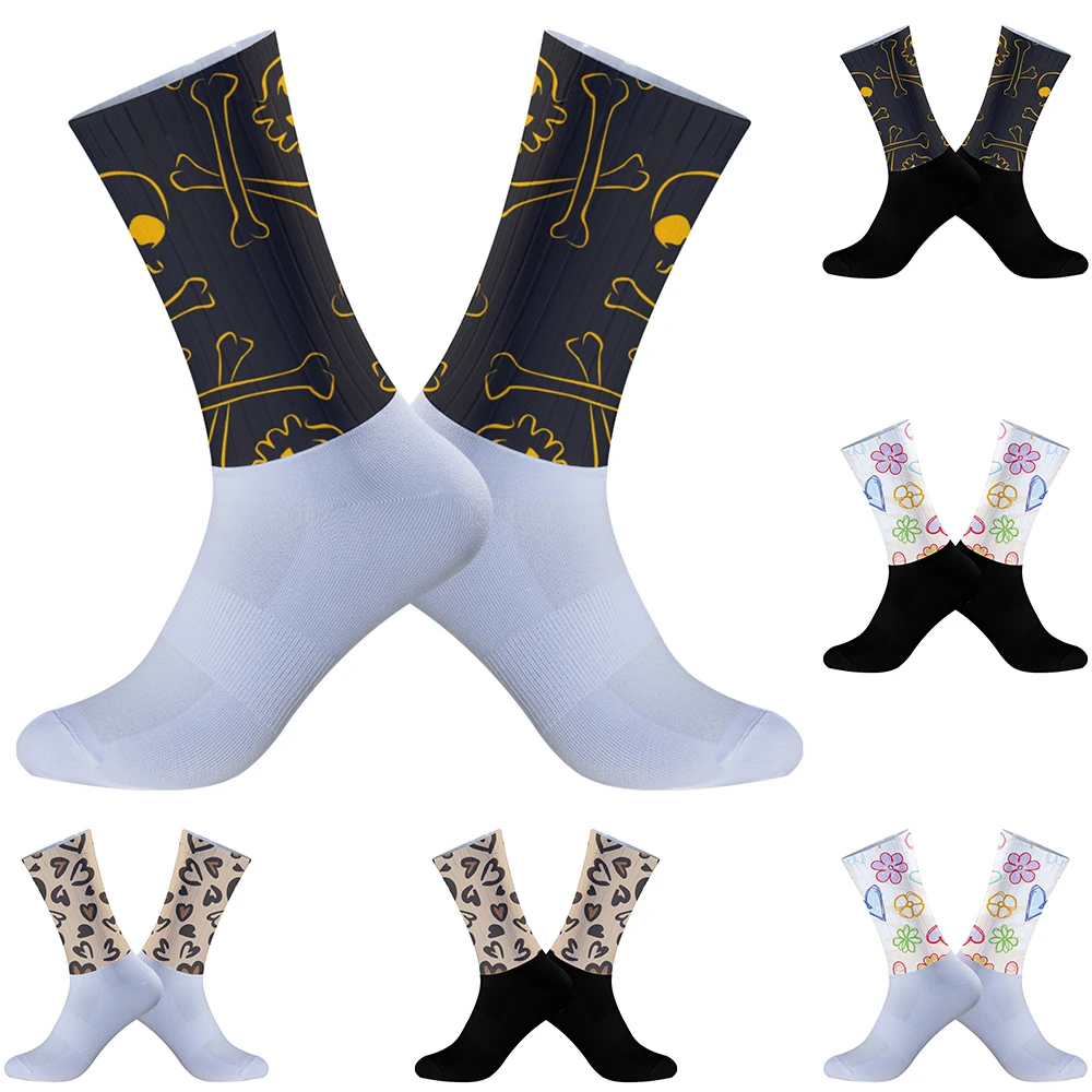

Sports Silicone Non-slip Cycling Socks New Pro Outdoor Racing Bike Socks Road Running Socks