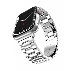 for Apple Watch Band Ultra 49mm 45mm 46mm 44mm 42mm 41mm 40mm 38mm Stainless Steel Strap for iWatch SE 9 8 7 6 5 4 3 10 Bracelet