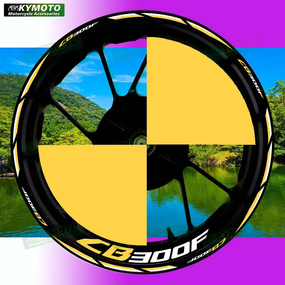 

For Honda CB 300F CB300F motorcycle accessories 17-inch front and rear wheel hub stickers fairing reflective stickers decoration