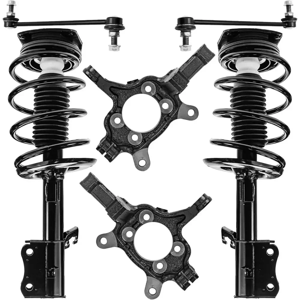

Steering Knuckles Kit for 07-12 Nissan Sentra, 2 Knuckles, 2 Struts, 2 Coil Springs, 2 Sway Bars Suspension Replacement 2007-201