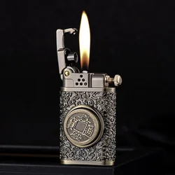 Zorro  Lighters Windproof Retro Petroleum Lighter Gasoline Smoking Accessories Gadgets For Men Survival Camping Flint Lighter