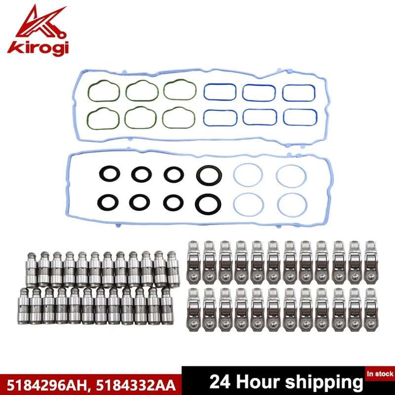 

24x Rocker Arm Valve Lifter Gasket Kit 5184296AH 5184332AA for 2011-16 Jeep Cherokee Dodge Ram 1500 Chrysler 300 3.6L Pentastar
