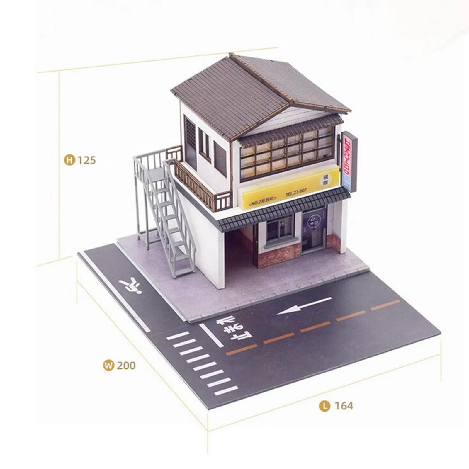 미니어처 체중계 드라이클리너, 디오라마 풍경, 홈 샌드 테이블, 도시 DIY 모델, 1:64