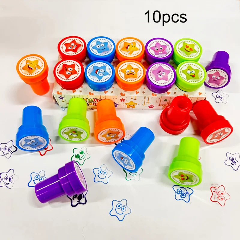 10/20 قطعة من طوابع التعبيرات اللطيفة، طوابع التحبير الذاتي لمستلزمات حفلات أعياد الميلاد الممتعة، هدايا الحفلات، طوابع مكافآت المعلم، التعلم