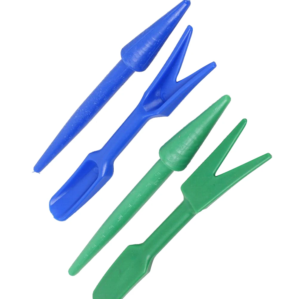 

2 Pcs Random Color Plastic Dibber Widger Garden Transplanting Tool Garden Dibber Shovel Spade Set Easy Plant Transfer