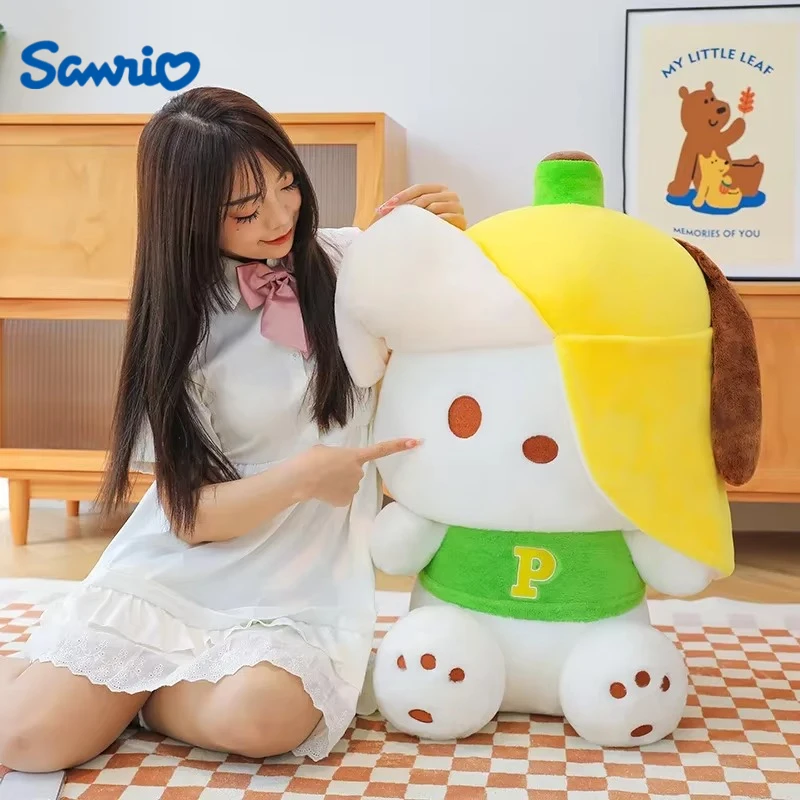37/47/67CM Große Größe Sanrio Banana Pochacco Cartoon Plüsch Stofftier Kawaii Bequeme und Weiche Puppe Anime Objekt Kinder Geschenk