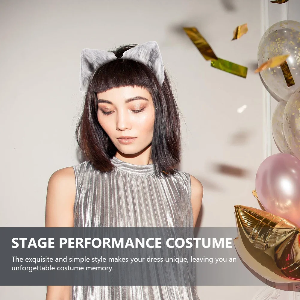 

1Set Foxes Cosplay Headband and Tail Prop Attractive Animals Costume Performance Accessory Unforgettable Dress Up Memory