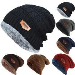 New Unisex Stylish Winter Hat Add Fur Lined Soft Warm Beanie Cap Thick Winter Hats For Men & Women Knitted Hat