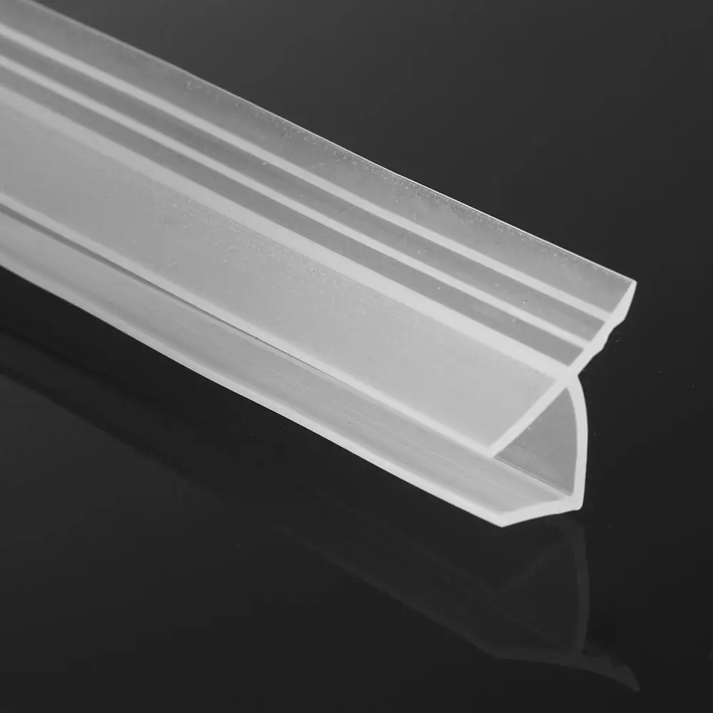 1M 6-12mm F U h Shape Glass Door Sealing Strips Silicone Rubber Window Glass Seal Strip Bath Screen Door Weatherstrip