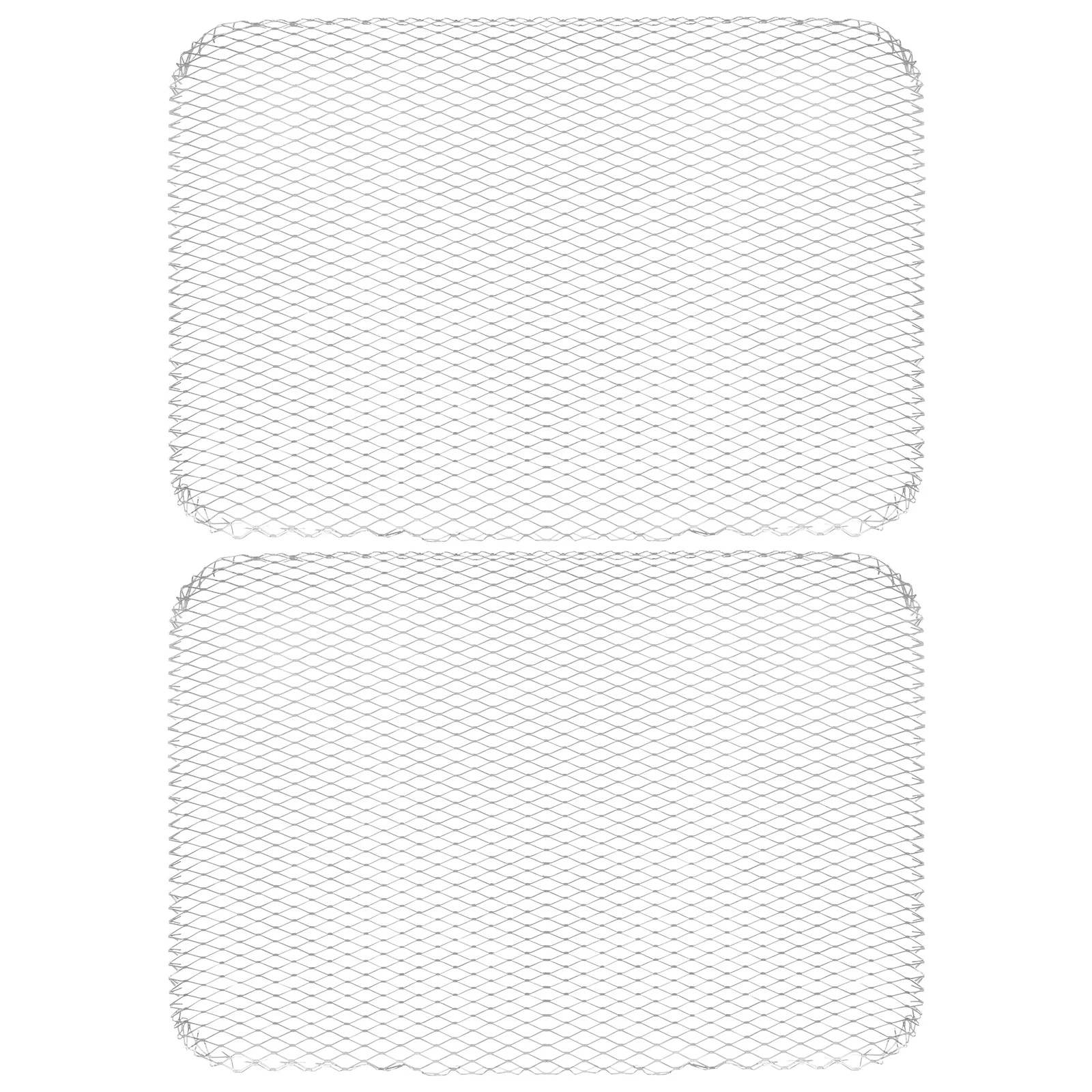 Tapis à mailles en aluminium argenté, 10 pièces, pour poêle à frire, grill de poulet, coussinets d'extérieur