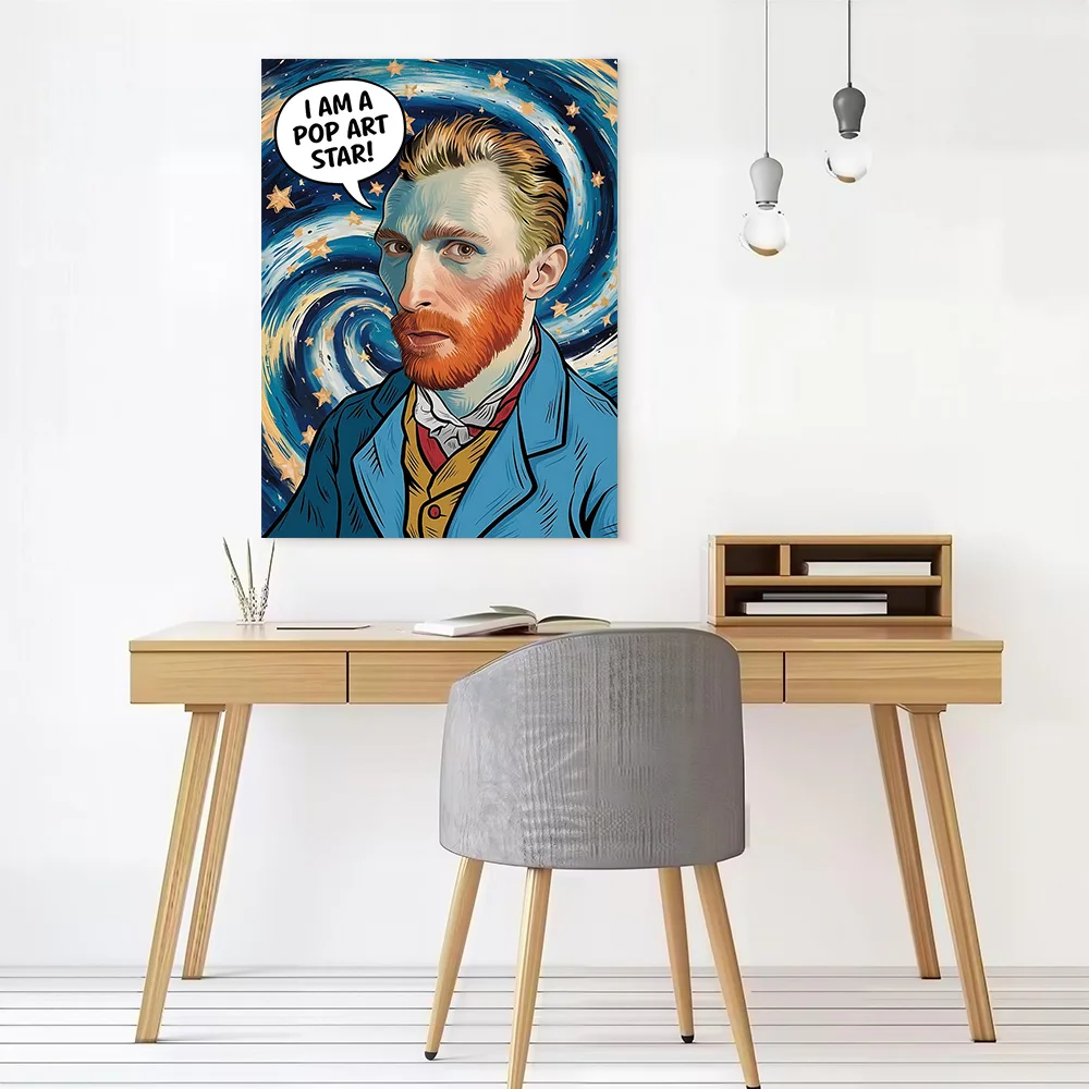 Vincent Van Gogh Pop Art Poster Canvas Wall Art Custom Photo Print Modern Painting for Fans Bedroom Home Decor Items Wand Deko