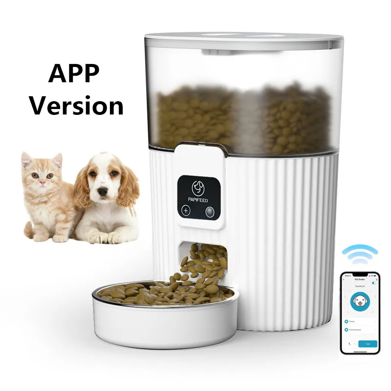 

Automatic Cat Feeder Programmable Feeding Schedule Dual Power Supply Large Capacity 3.5L Food Tank Easy to Clean