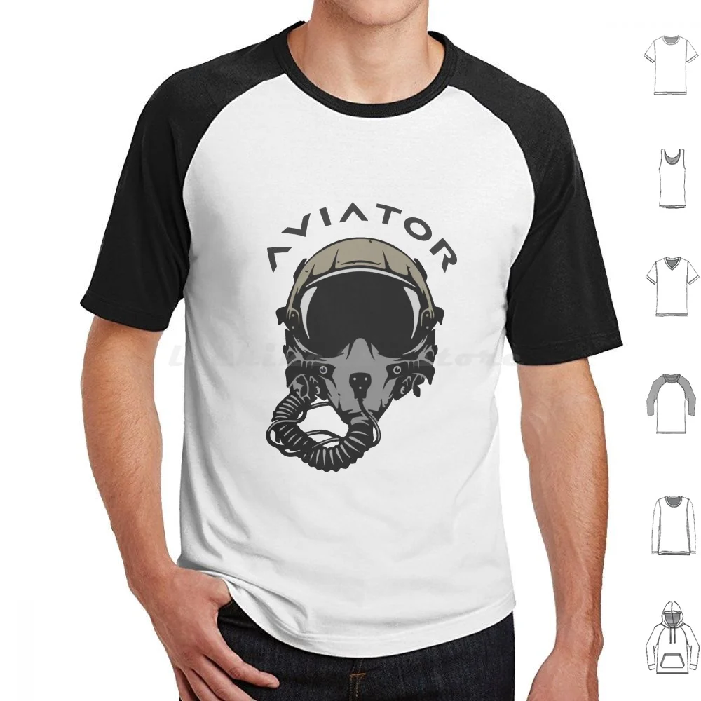 Fighter Pilot Helmet And Mask T Shirt 6xl Cotton Cool Tee Fighter Pilot Jet Helmet Oxygen Air Force Naval Aviator Aviator