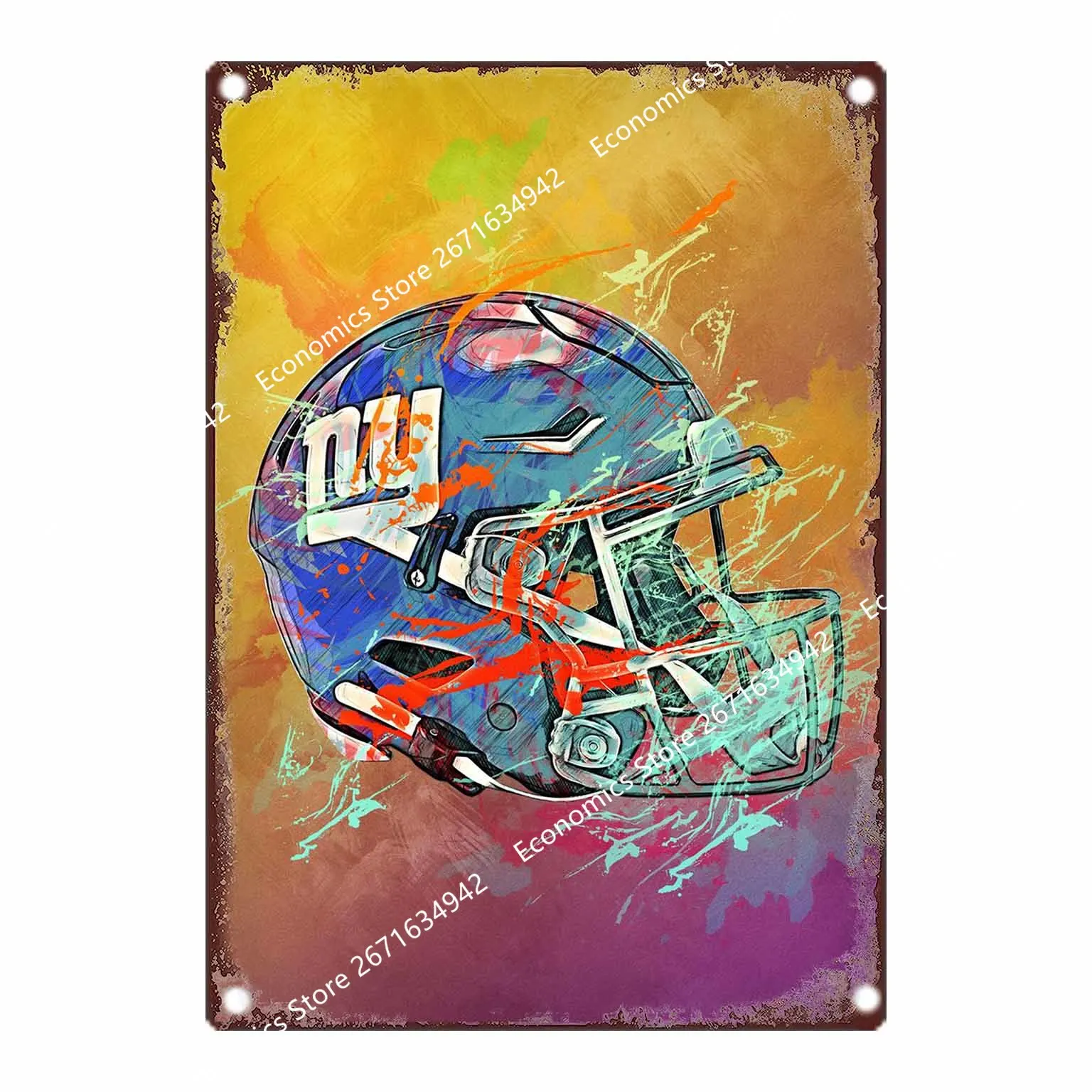 Rugby Helmet for Maximum Protection Vintage Metal Sign Poster Frames Bar Garage Living Room Wall Art Decoration Plaque Gift