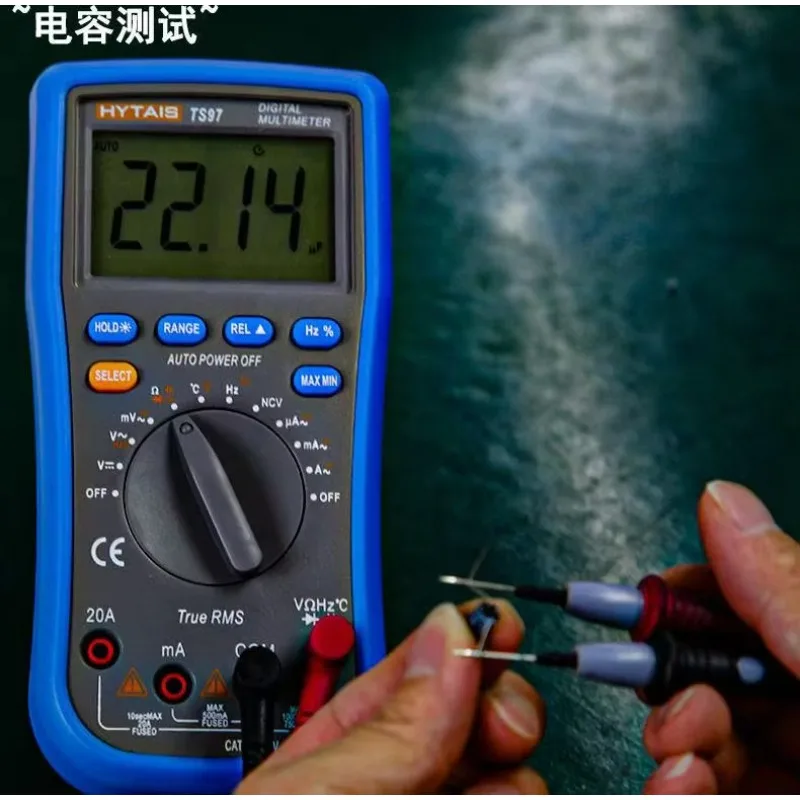 Цифровой мультиметр TS97, автоматический диапазон, истинное среднеквадратичное значение, 4000 отсчетов, измеритель сопротивления, емкости, напряжения и тока