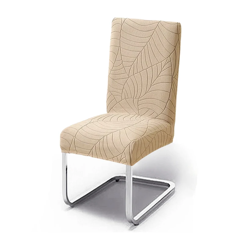 Elastic Dining Room Chair Covers Stretch Jacquard Kitchen Chair Cover Anti-dirty Seat Slipcovers for Hotel Wedding Banquet
