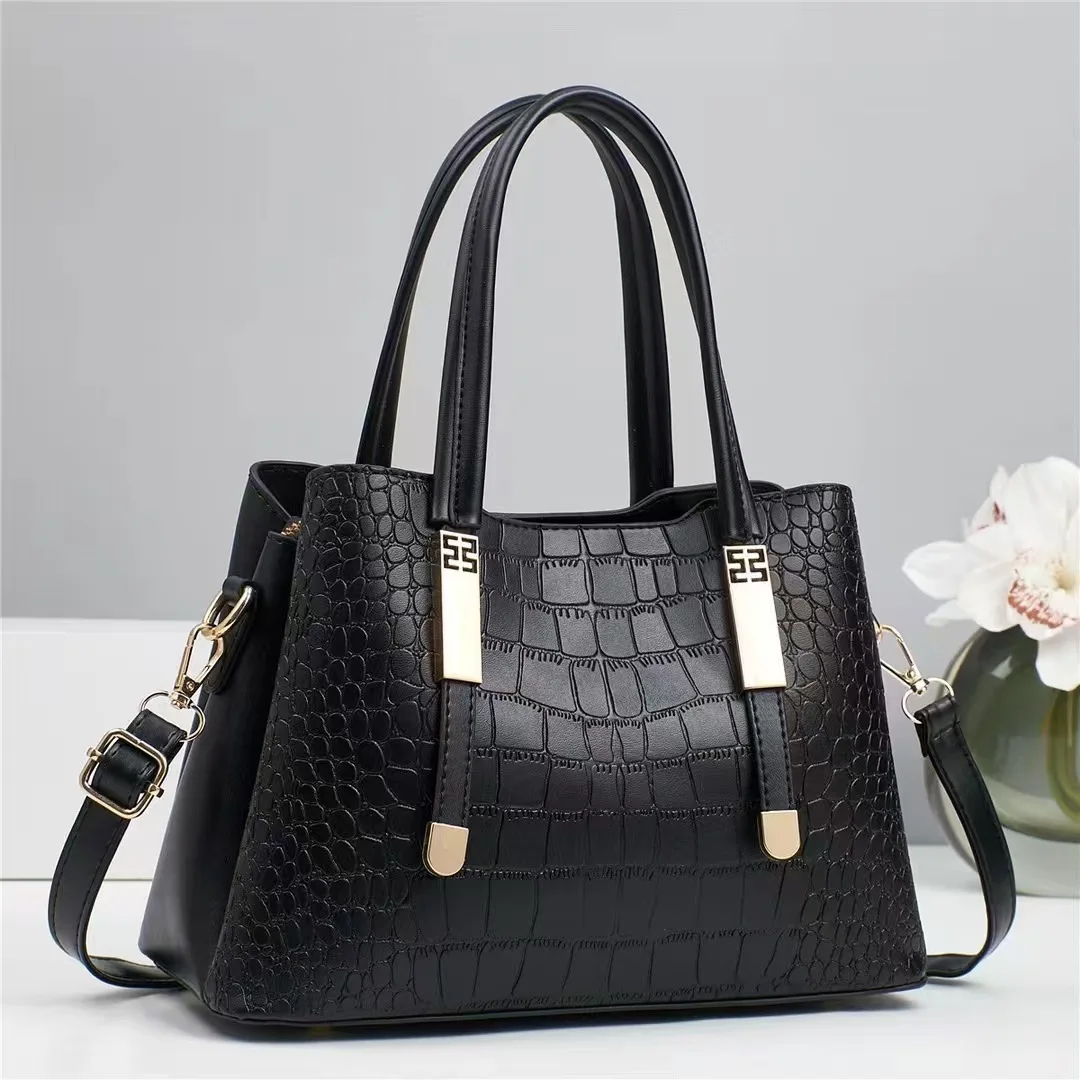 

New Stone Pattern Handbag Fashionable and Versatile Korean Version Can Be Shouldered Crossed Handheld Tote Bag Minimalist