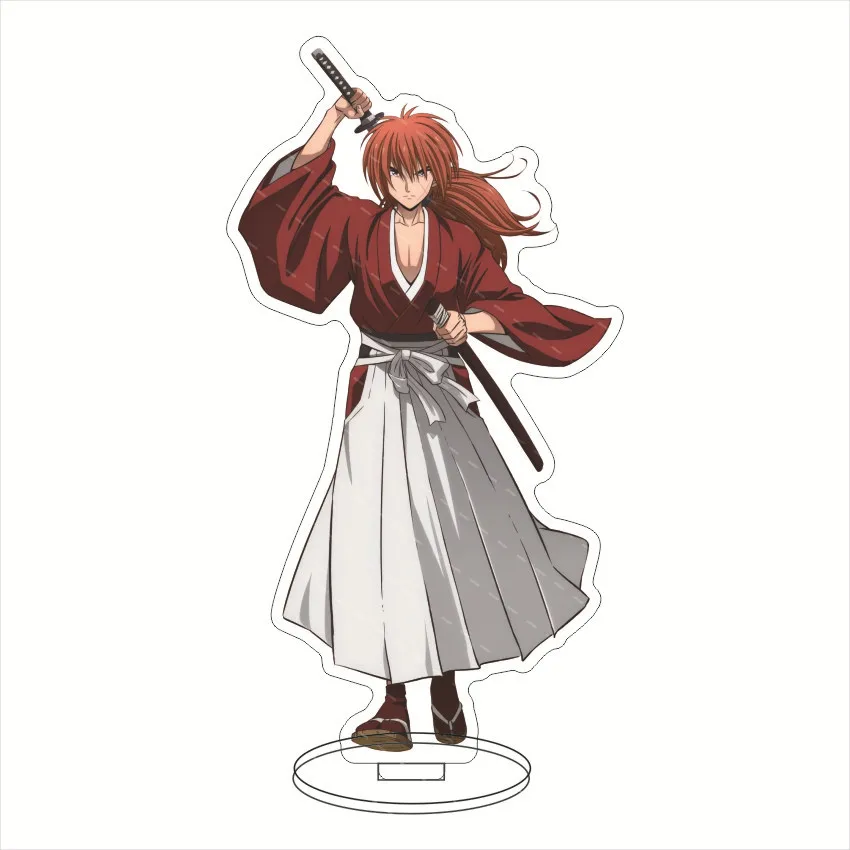 Japan Anime Rurouni Kenshin Figures HIMURA KENSHIN Sagara Sanosuke Cosplay Acrylic Stand Model Plate Desk Decor Standing Sign