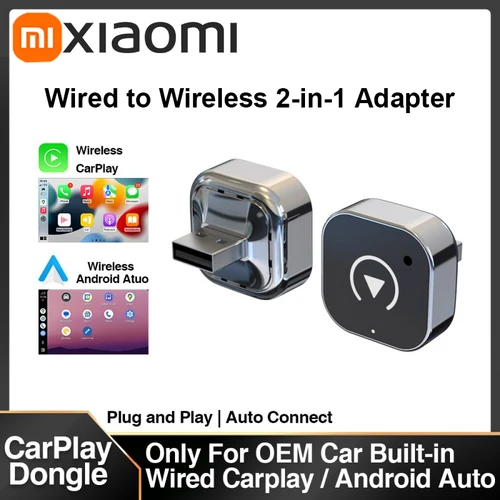 Imagen 2 del producto Xiaomi inalámbrico CarPlay Android Auto adaptador USB Dongle Mini caja inteligente Plug And Play Universal para VW Toyota Nissan Honda Ford