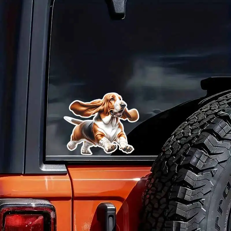 Cute Dog Running Stickers Decals for Car Truck Motorcycle Laptop - Wall Background Decoration  HE109