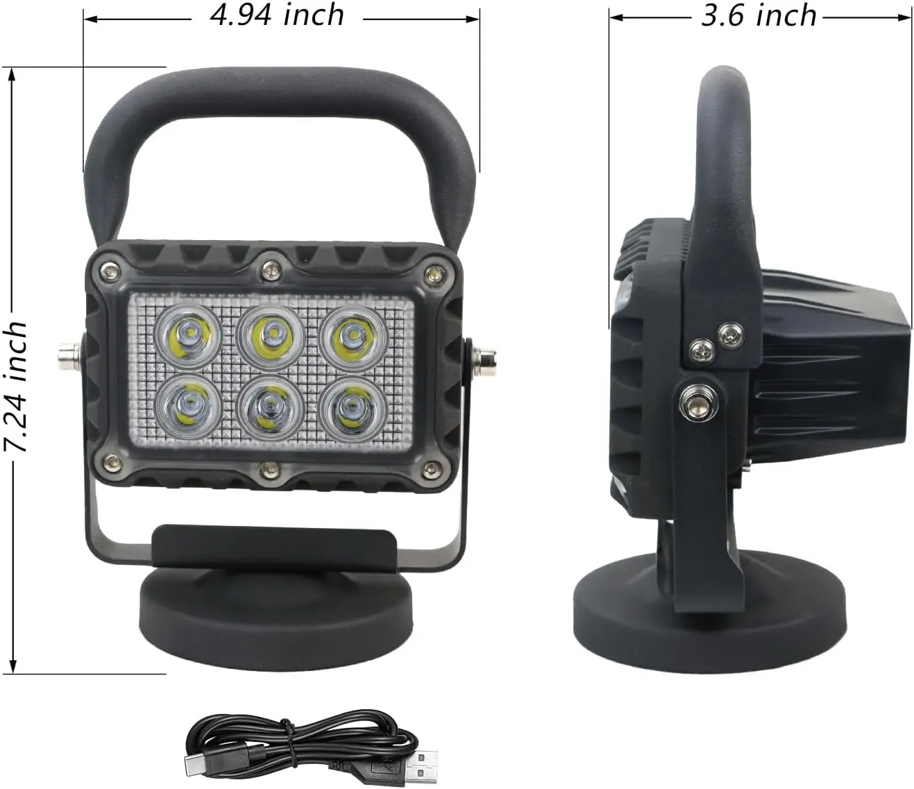 SMA LED Work Light 18W Stand 2400LM Wireless Base Strong magnet IP65 Waterproof 3 modes for Garage Workshop Car,Outdoor Lighting