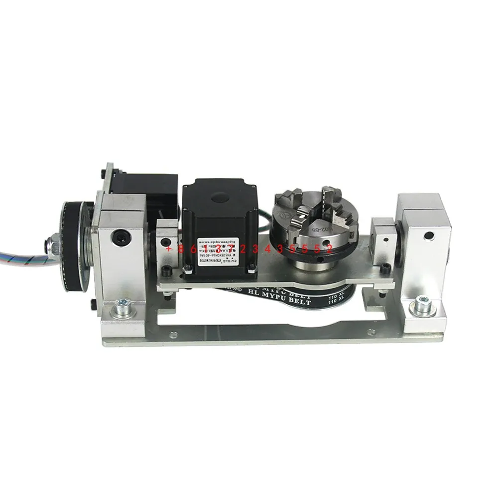 4. oś 5. A B Aixs Oś obrotowa 4-szczękowy uchwyt 60 mm Wysokość środka 55 mm DIY 5-osiowy ploter CNC Narzędzia obrotowe do grawerowania maszyn