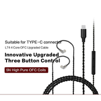 Upgrade Cable Replacement Earphone Cable 4 strands 5N oxygen-free copper OFC wire for iphone iOS TRN MT1 KZ EDX