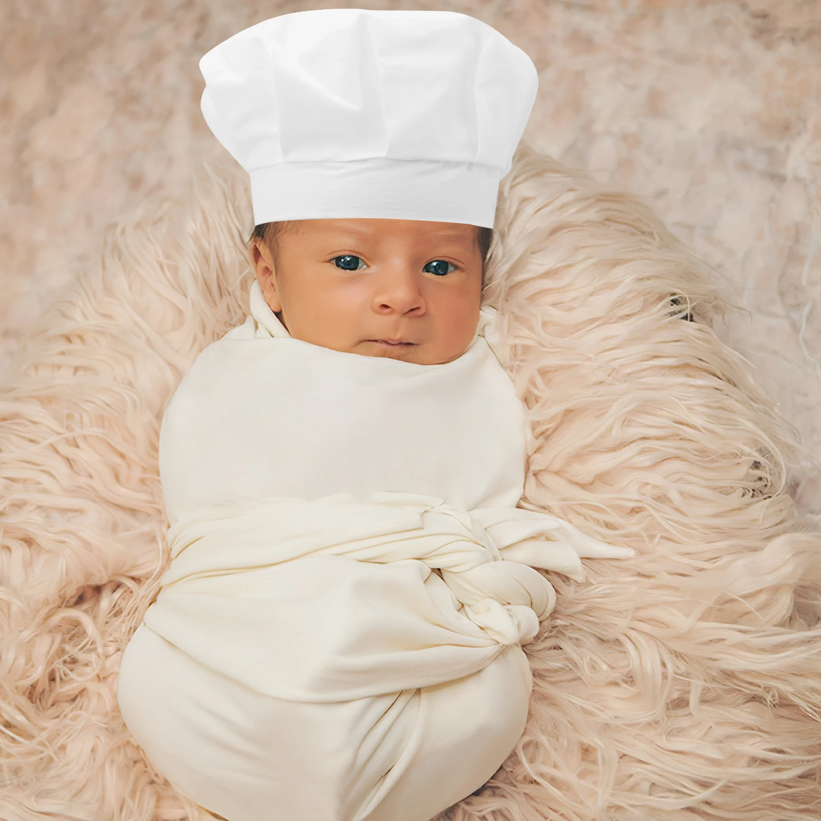 

Chef Hat Set Newborn Clothes Girl Outfit Apron Photography Prop for Mini Infant Cosplay Props