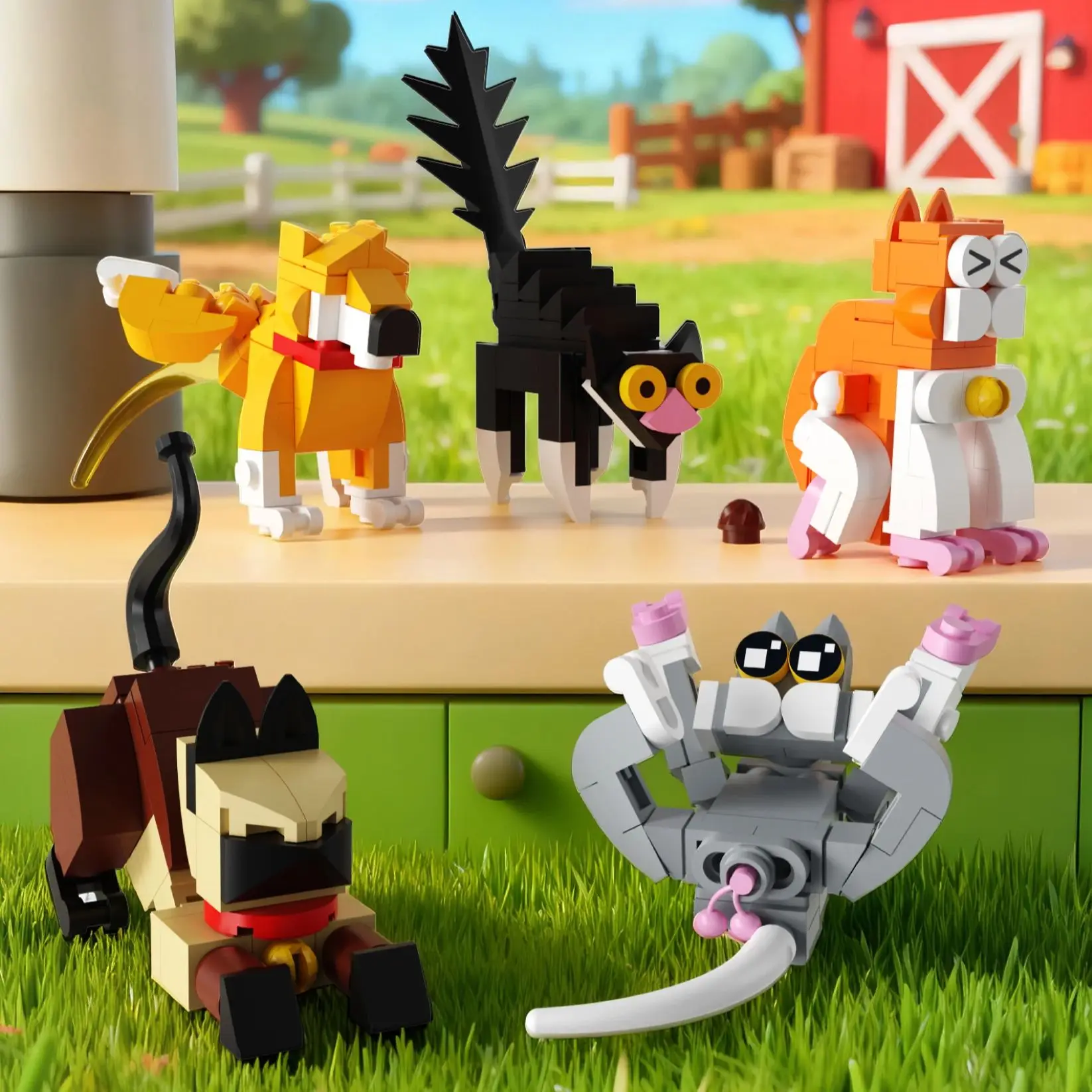 

3 IN1 NEW MOC Family Pet Building Blocks Set, KidToys,Animals Story,ABS Material,Mini Cute Pet Series Kit, Fidget DIY, Assembly