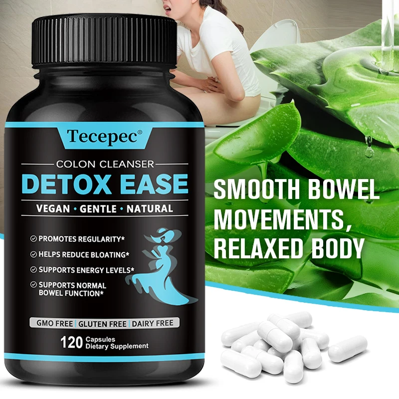 Aloe Vera Extract Capsules - Relieve Intestinal Constipation, Promote Digestion, Detoxify, Control Appetite, Non-GMO