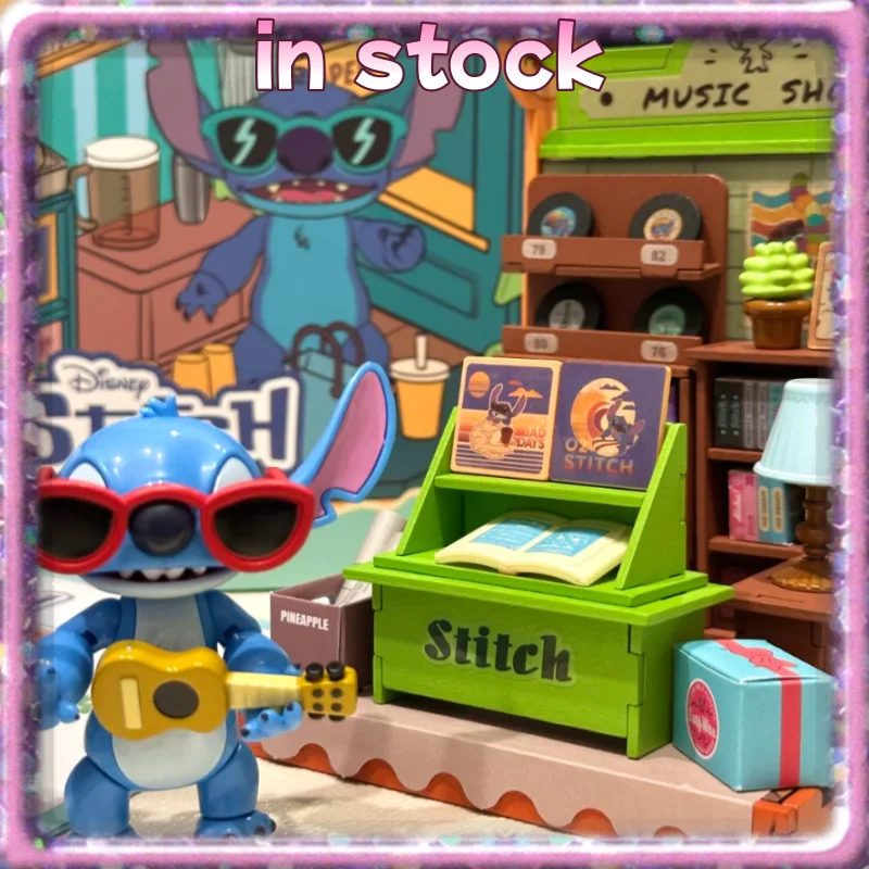 

New Stitch Diy Assembly Scene Toy Surprise Blind Box Kawaii Action Figure Room Decorations Desktop Ornaments Mysterious Gift