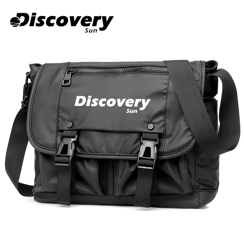 DISCOVERY-markowa Unisex torba na ramię w stylu rekreacyjnym południowokoreańska kilka kieszeni młodzieżowej tornister nylonowa wodoodporna torba