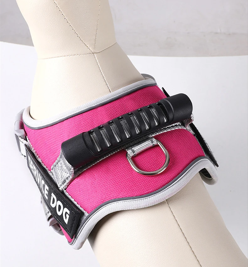 Personalized Name Dog Harness Adjustable Golden Retriever Labrador Dog Harness Reflective for Large Dogs Dog Walking Accessories