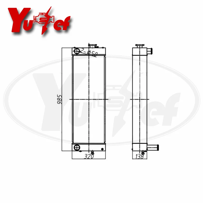 Excavator Radiator Assy For JCB JS220 JS220LC JS220B 333-E9575 331-63673 30-927082 333-C3851