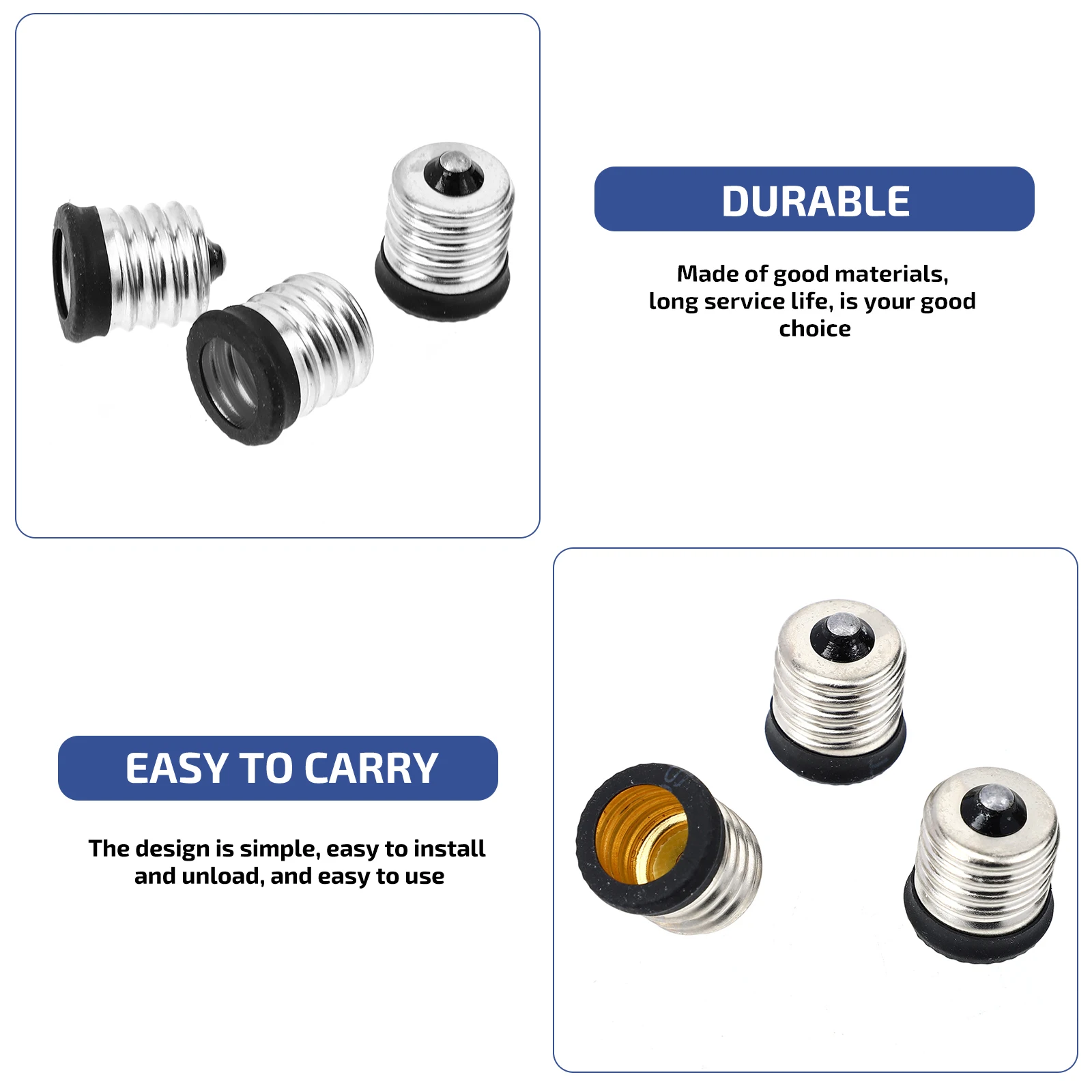 

8 pcs Lamp Holder Converter Plastic Socket Adapter E17 To E14 Light Bulb Base Converter For Garage Workshop Lighting Socket Base